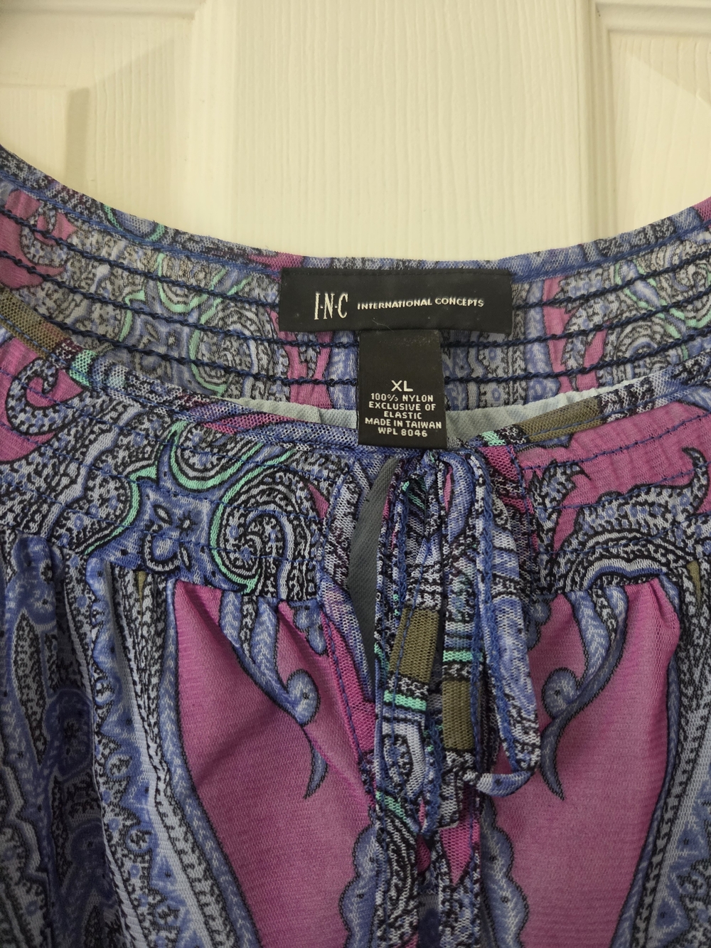 INC International Concepts Purple Paisley Women's Top XL - Picture 2 of 7